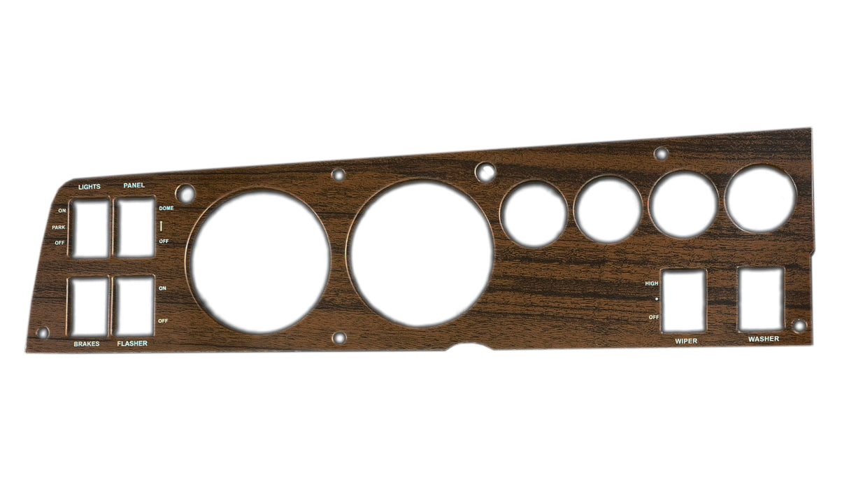 141W-G Mopar 1969 B-body Rallye Woodgrain Gauge Bezel