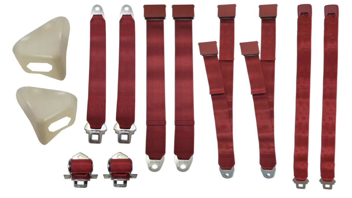 2850-70BUK Mopar 1970 E-body Bucket Seatbelt Set