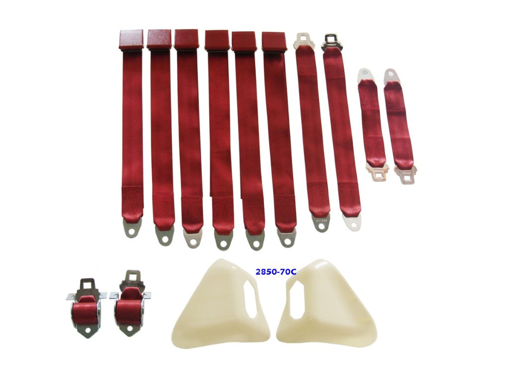 2850-70CBEN Mopar 1970 E-body Convertible Bench Seatbelt Set