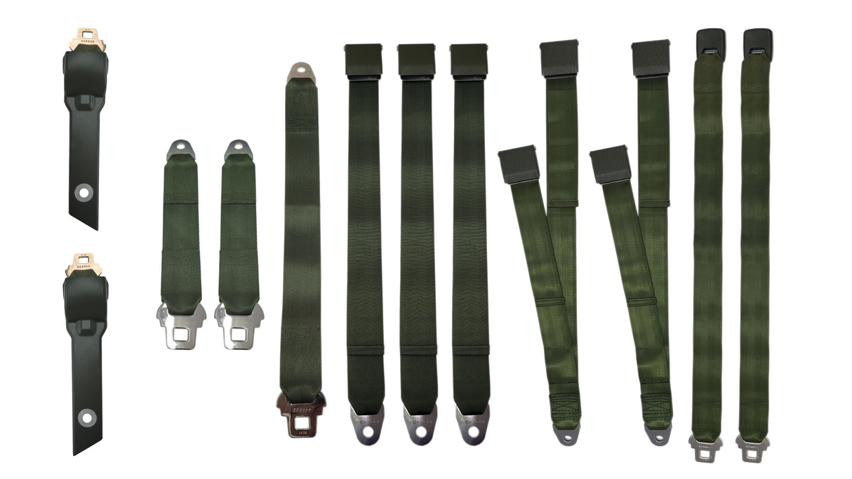 3850-70BUK Mopar 1970-71 A-body Bucket Seat Belt Set