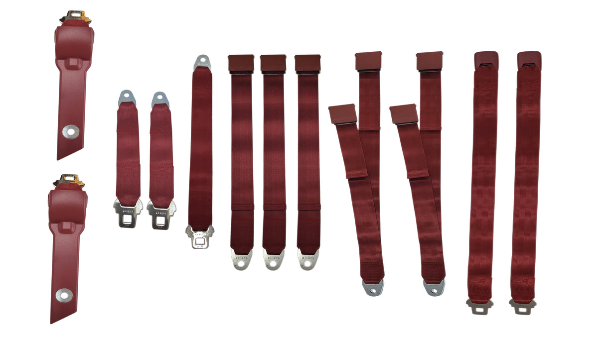 3850-70BUK Mopar 1970-71 A-body Bucket Seat Belt Set