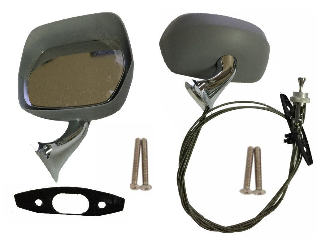 AMC-234CPKIT Mopar 1970-74 AMC Chrome/Painted Rearview Mirror Kit
