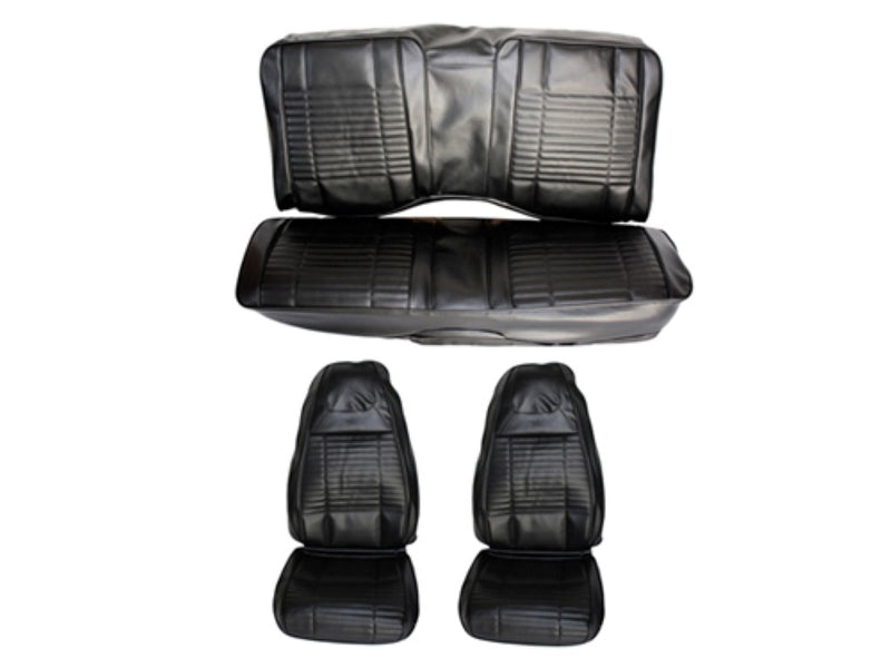 5501C-BUK-100 1970 Dodge Challenger Convertible Front Bucket and Rear Bench Seat Cover Set