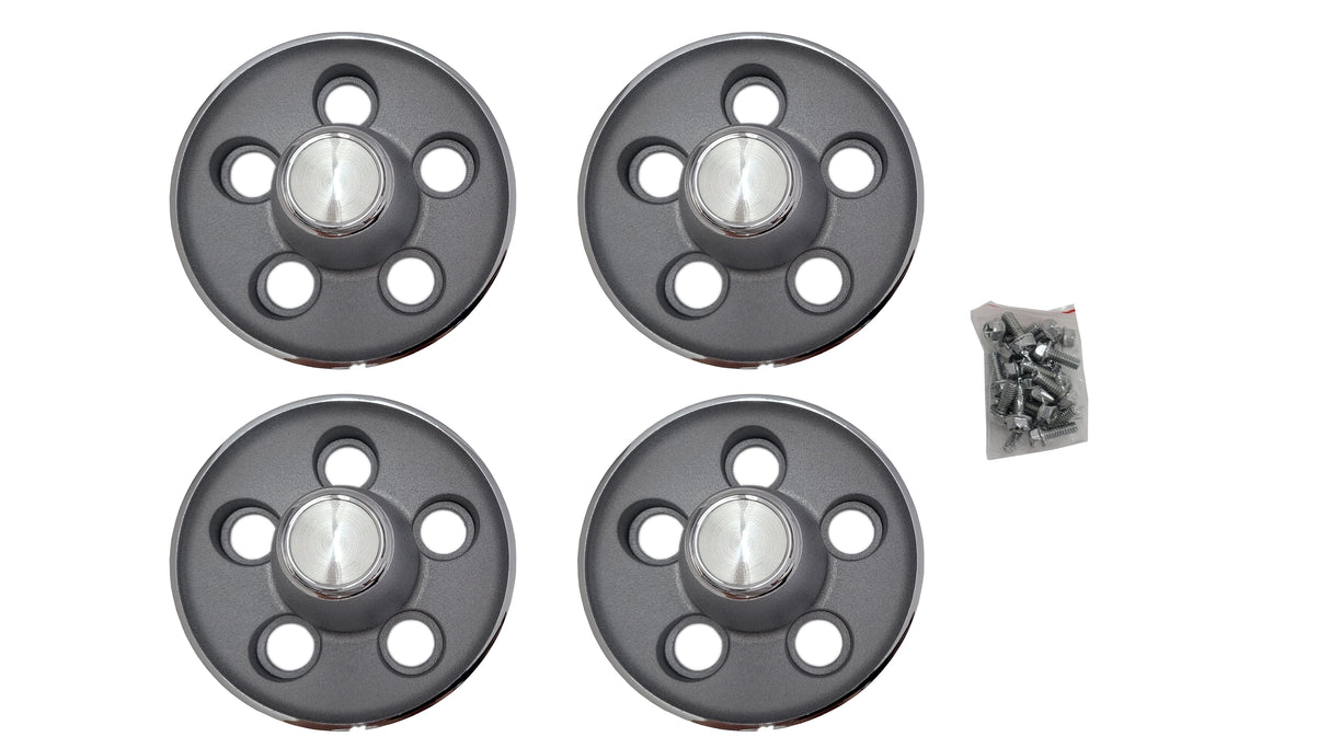 244-70 Mopar 1970 B,E-body Light Argent Silver Rally Wheel Center Caps