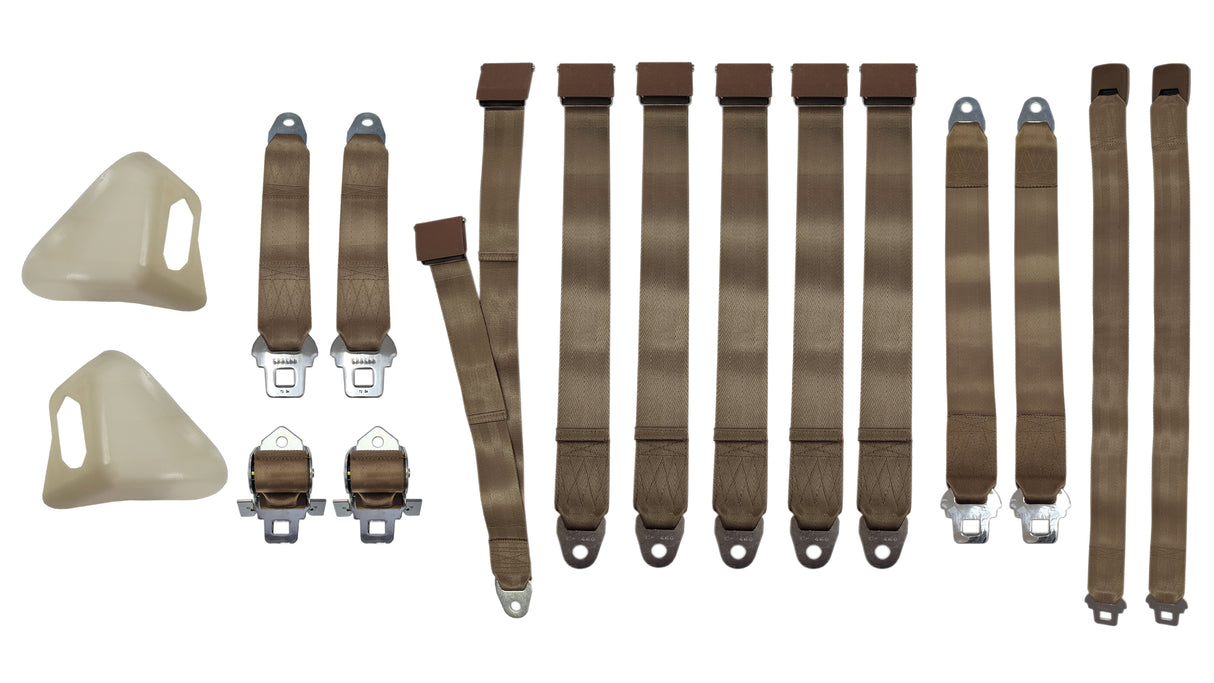 2850-70BEN Mopar 1970 E-body Bench Seat Belt Set