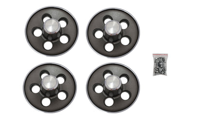 304-71 Mopar 1971 A-Body Dark Argent Silver Rally Wheel Caps