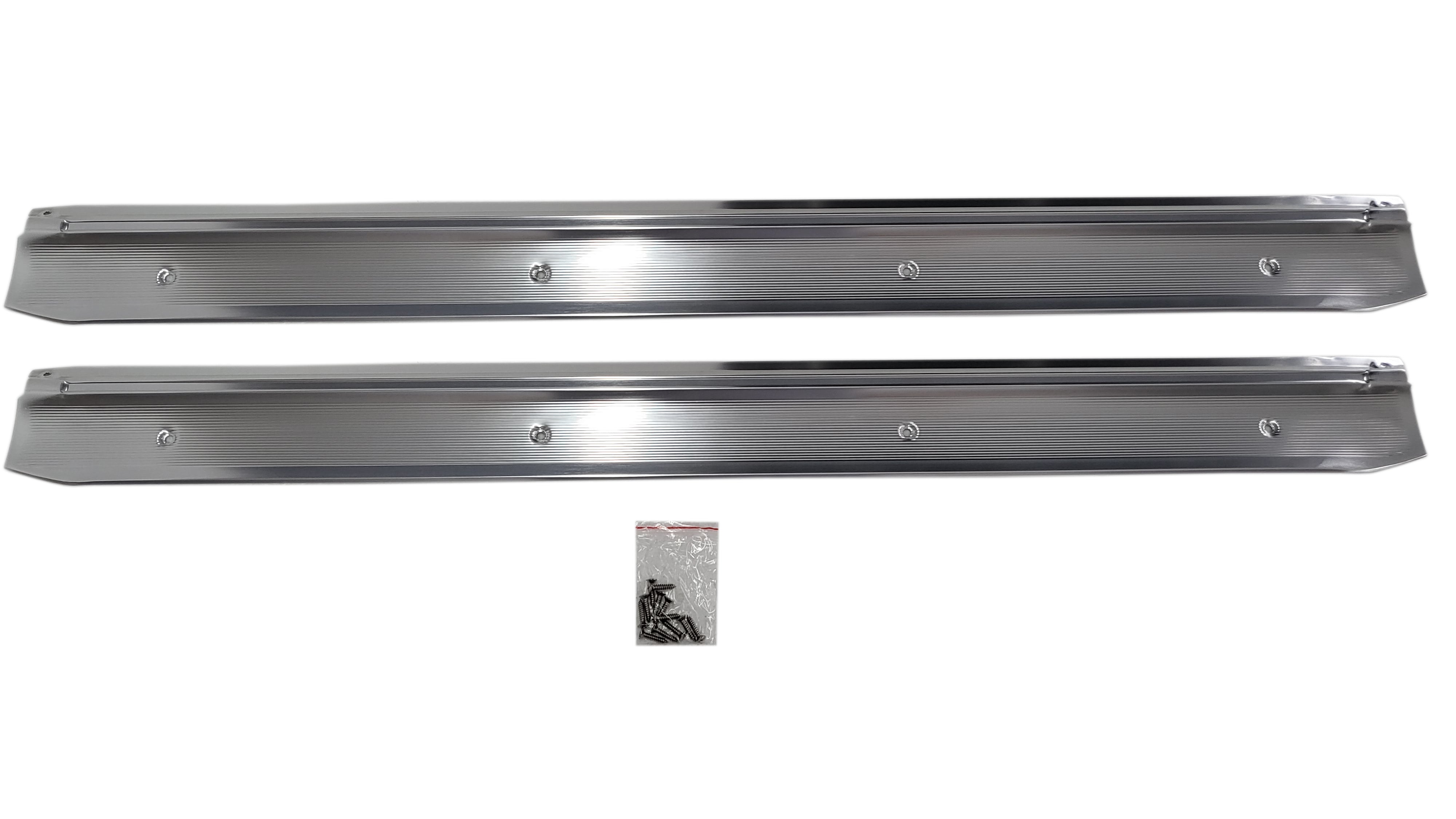 JEGS 90383 Door Sill Plates – Polished Aluminum – For 1964-1967 GM A-Body 2-Door Models