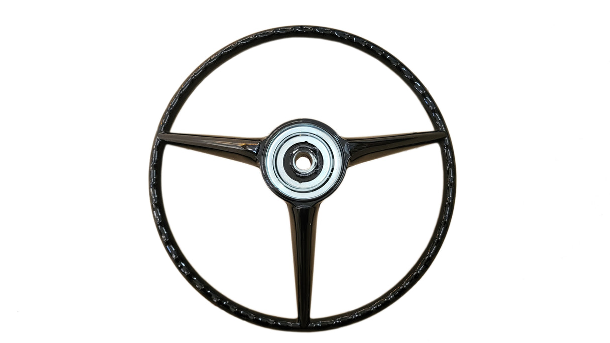 FM65-260B 1965-66 Ford Mustang Standard Style Steering Wheel (Black)