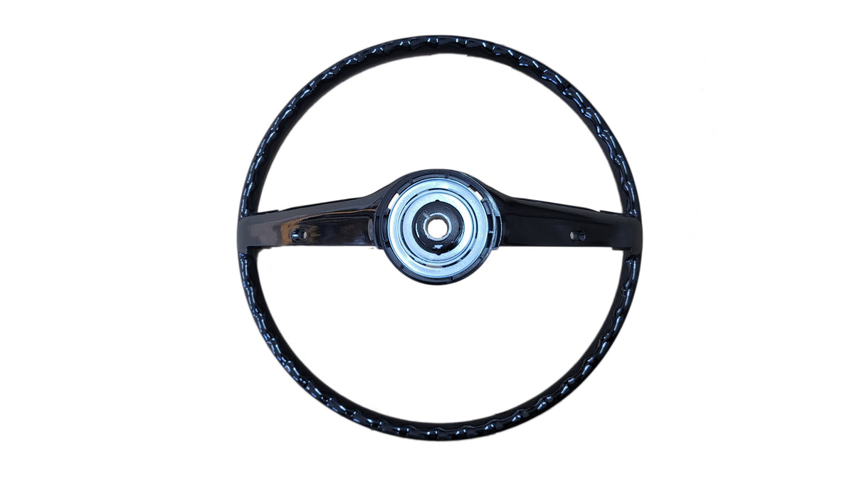 FM69-260B 1968-69 Ford Mustang Standard Style Steering Wheel (Black)