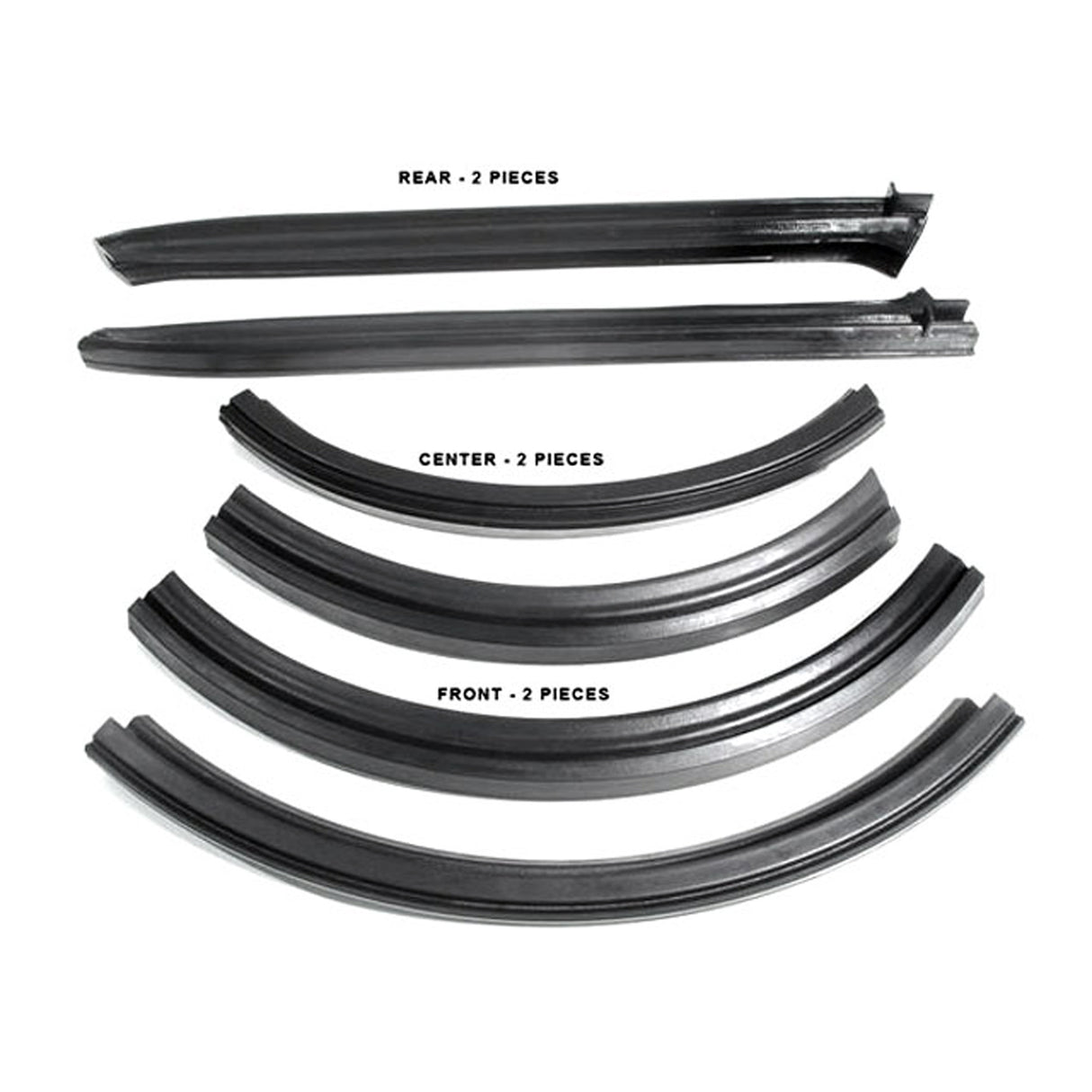  1962-65 Dodge, Plymouth Roof Rail Weatherstrip Seal Set - Convertible