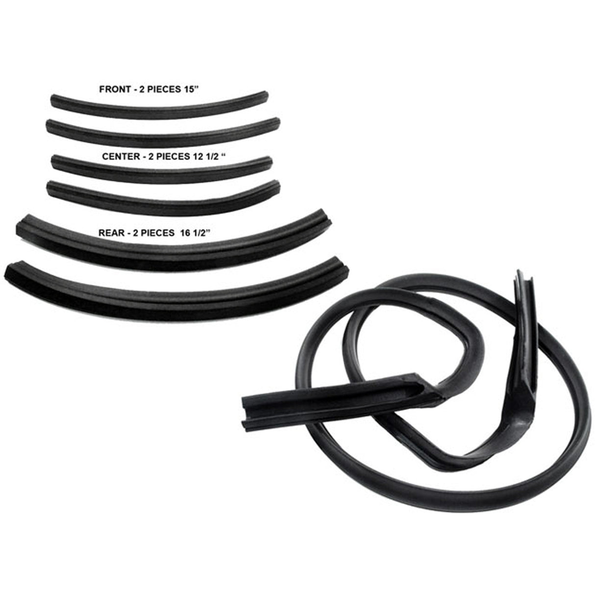  1963-66 A-Body Convertible Top Weatherstrip Seal Set with Header Seal