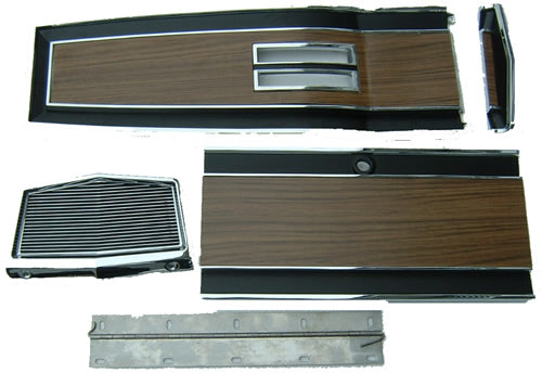 131A-70SET Mopar 1969-70 B-body Woodgrain Automatic Console Plate Kit