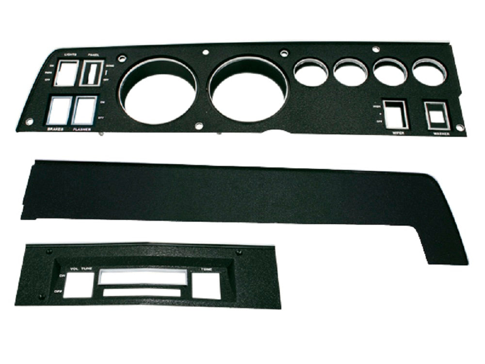 141-ACSET Mopar 1969 B-body Rallye Dash Bezel Kit AM/FM - with AC