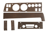 142W-SET Mopar 1970 B-body Woodgrain Rallye Dash Bezel Kit AM/FM - no AC