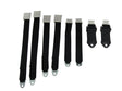 1850-66BUK-100 Mopar 1966-67 B-body Bucket Seat Belt Set Black