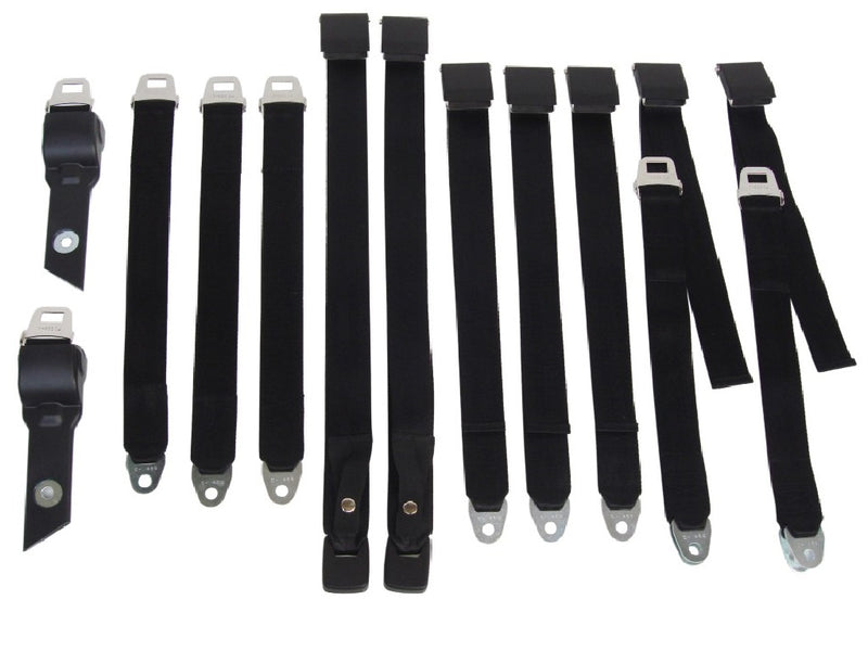Seat Belt Clip Set for Bucket Seats front/rear 68-69 and some 70 A-/B