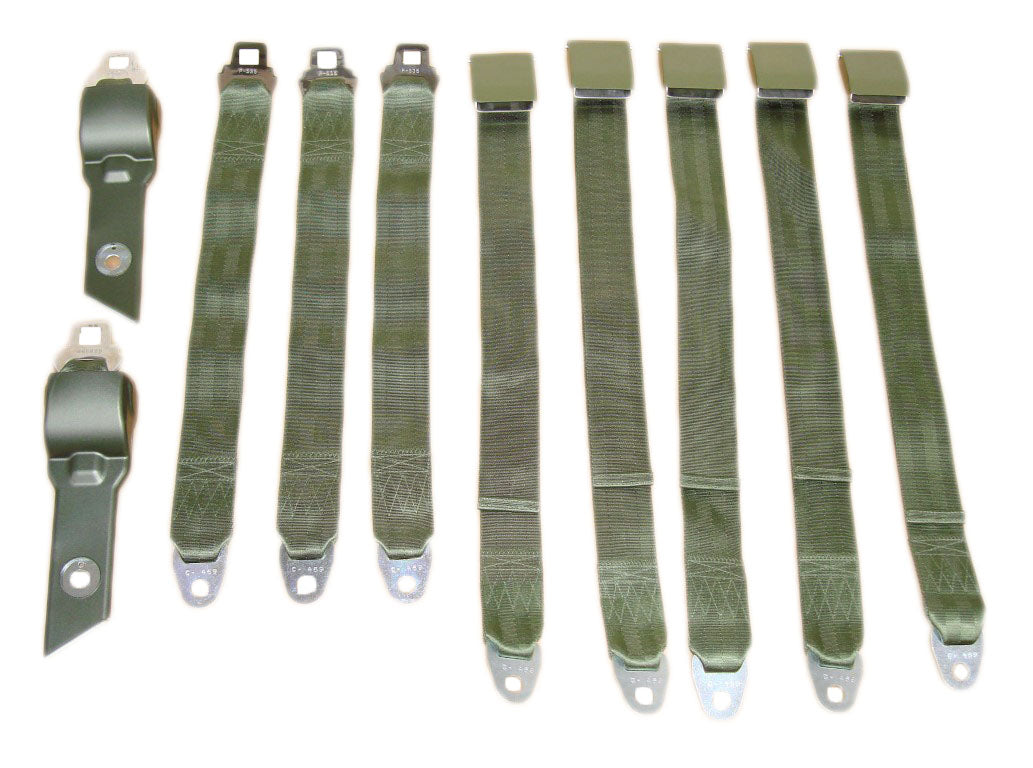 1850-69CBUK Mopar 1968-69 B-body Convertible Bucket Seat Belt Set