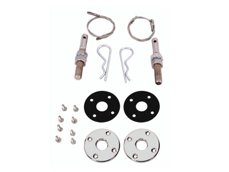 235-18KIT Mopar A,B,E-body Hood Pin Studs with 18" Lanyard Set