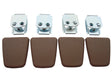 2850-SBT Mopar A,B,C,E-Body Shoulder Belt Clips Tan