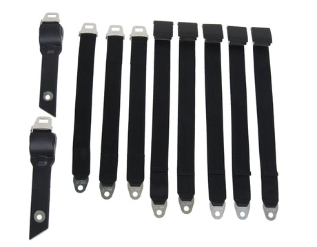 3850-69CBUK Mopar 1968-69 A-body Convertible Bucket Seat Belt Set