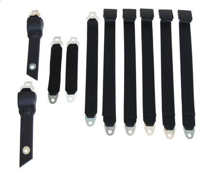 3850-70CBUK Mopar 1970-71 A-body Convertible Bucket Seat Belt Set