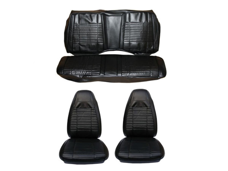 5501-BUK-C 1970 Dodge Challenger Front Bucket and Rear Bench Seat Cover Set
