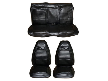 5504-BUK-C 1970 Cuda Barracuda Front Bucket and Rear Bench Seat Cover Set