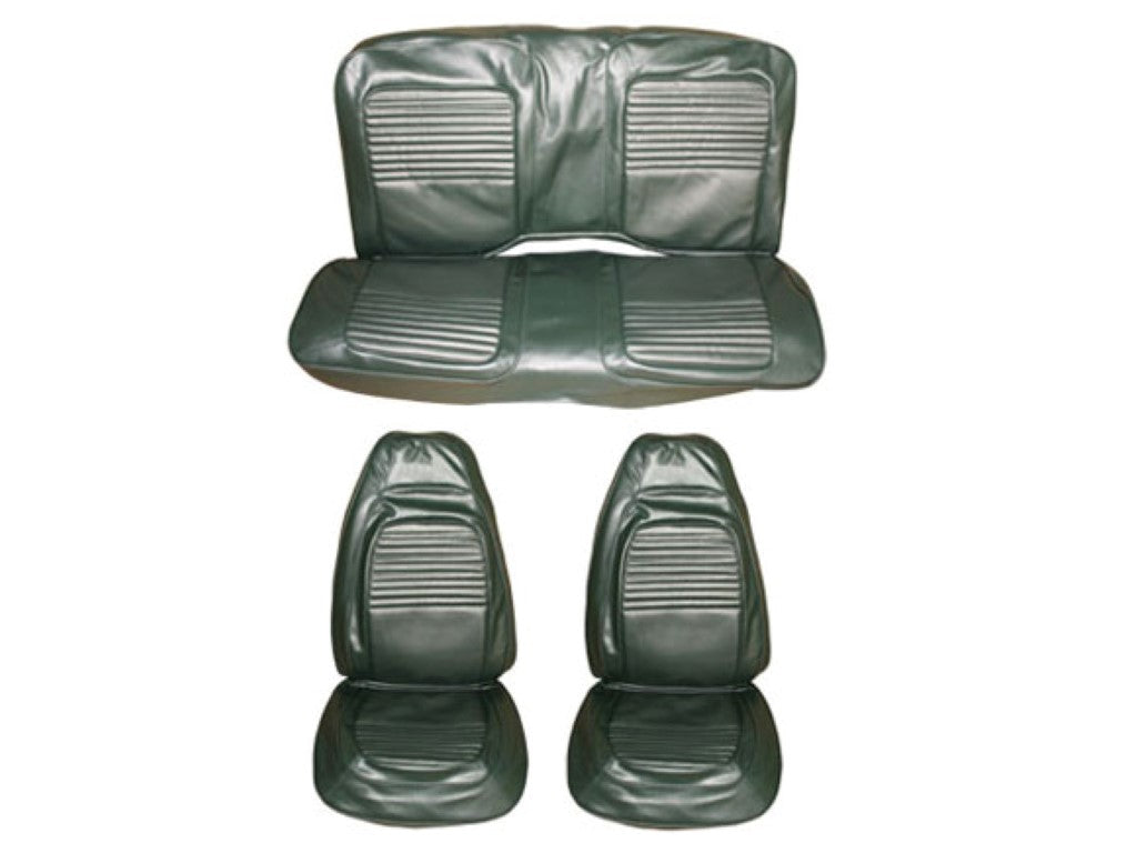 5504C-BUK-C 1970 Cuda Barracuda Convertible Front Bucket and Rear Bench Seat Cover Set