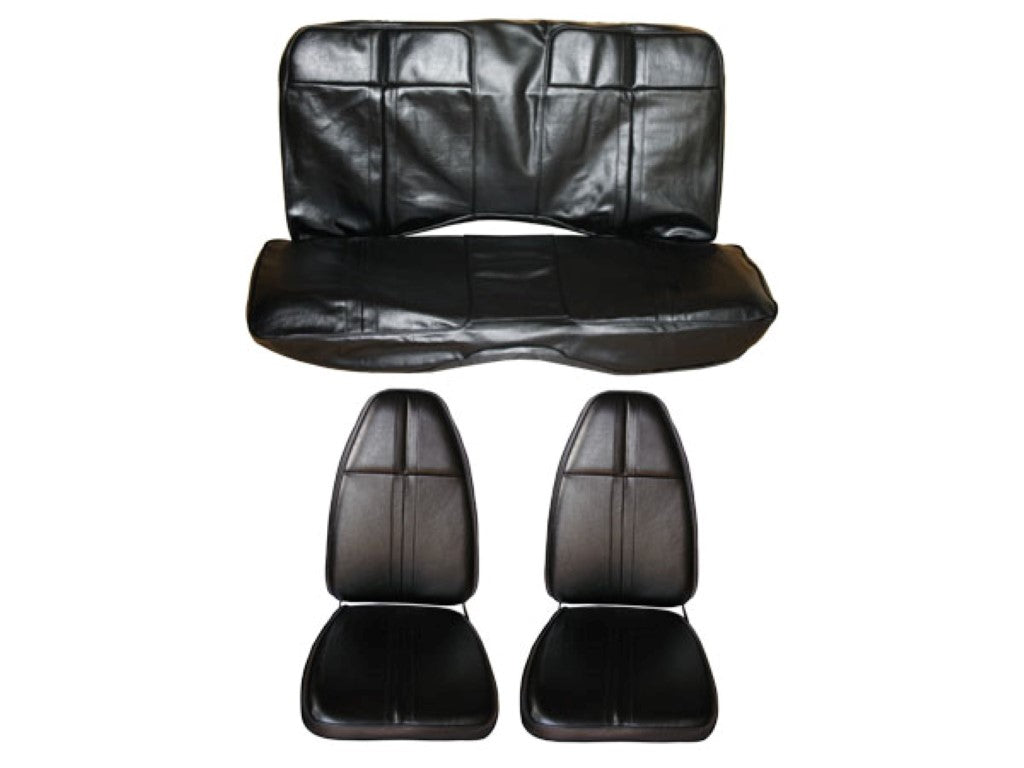 5505C-BUK-C 1971 Barracuda/Cuda Convertible Front Bucket Rear Bench Seat Cover Set