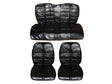 6604D-BUK-C 1969 Barracuda Fastback Deluxe Style Front Bucket Rear Bench Seat Cover Set