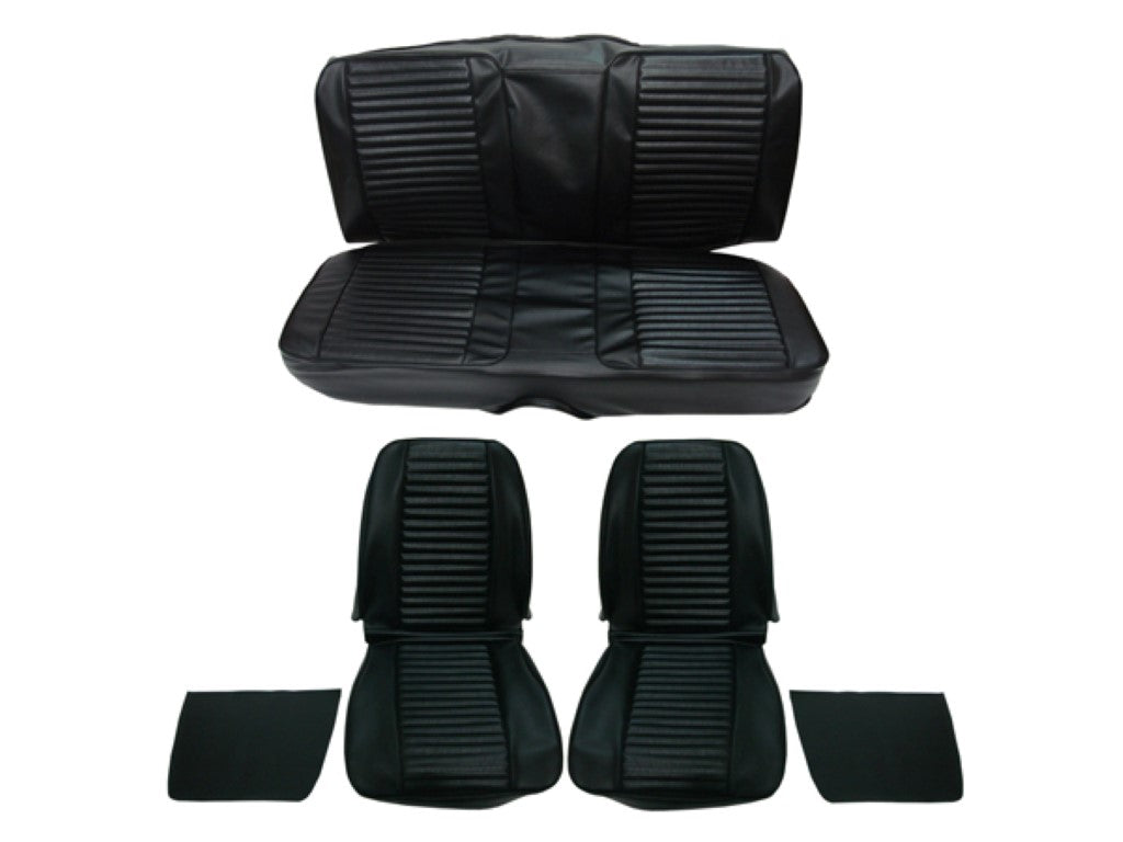 6604HT-BUK-C Mopar 1969 Barracuda Notchback Standard Style Front Bucket Rear Bench Seat Cover Set