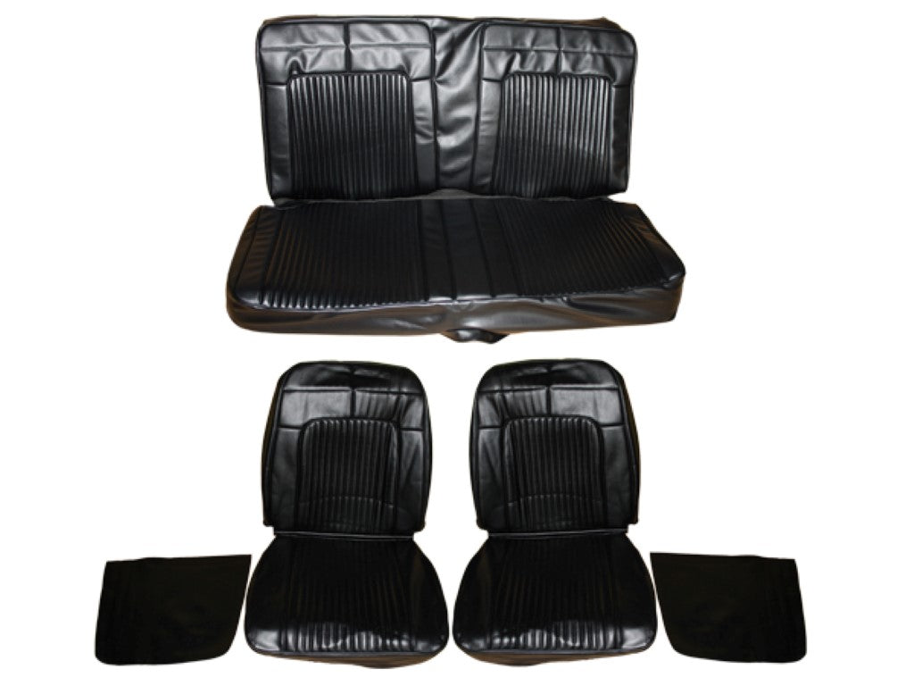 7702-BUK-C 1969 Coronet 500 R/T Superbee Front Bucket Rear Bench Seat Cover Set