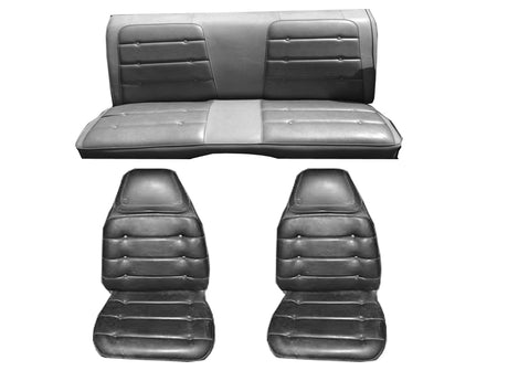 7721-BUK-C Mopar 1974 Charger Roadrunner Front Bucket Rear Bench Seat Cover Set